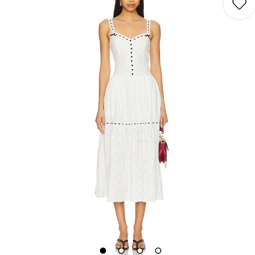 Nwt Bella X Frankie's Bikinis Kentucky Derby Bishop Eyelet Maxi Nap Dress
